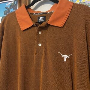 Vintage-Style Starter Texas Longhorns Polo Burnt Orange Men’s Large
